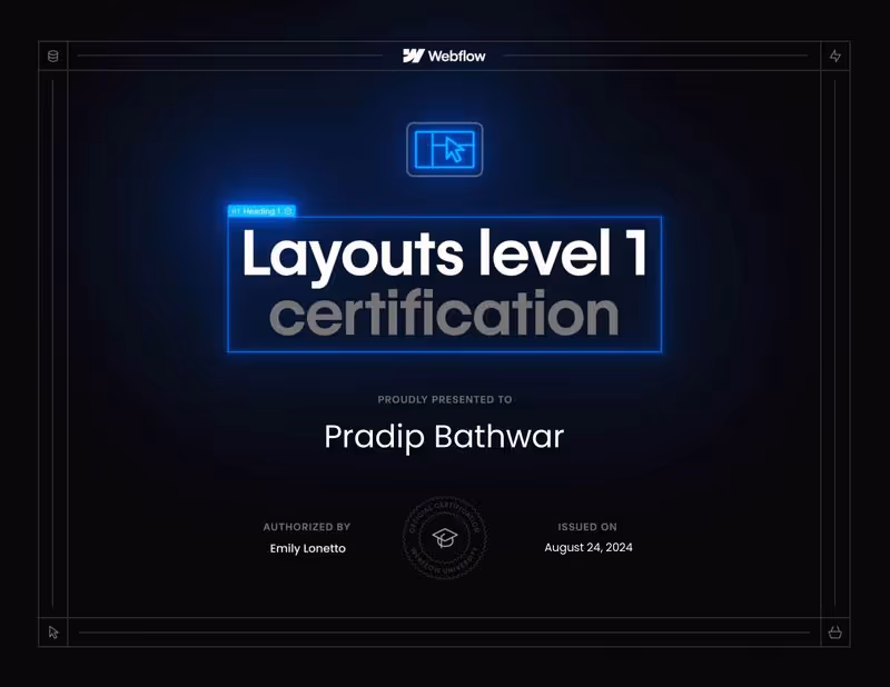 Certificate 1